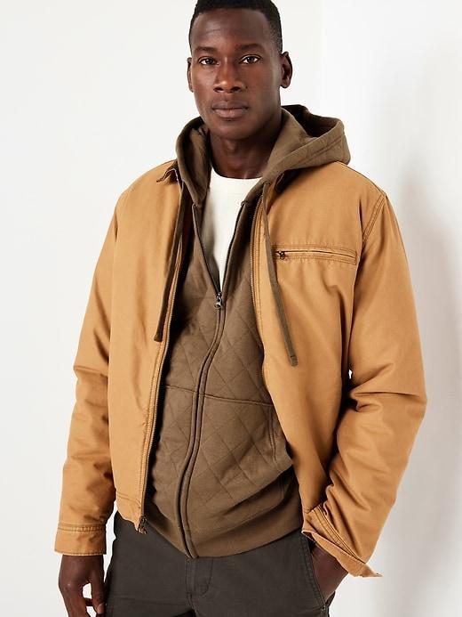 Quilted Full-Zip Sweatshirt Product Image