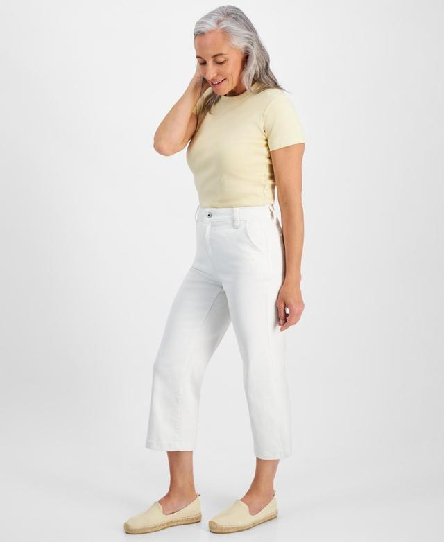 Women's High-Rise Wide-Leg Crop Jeans, Created for Macy's Product Image