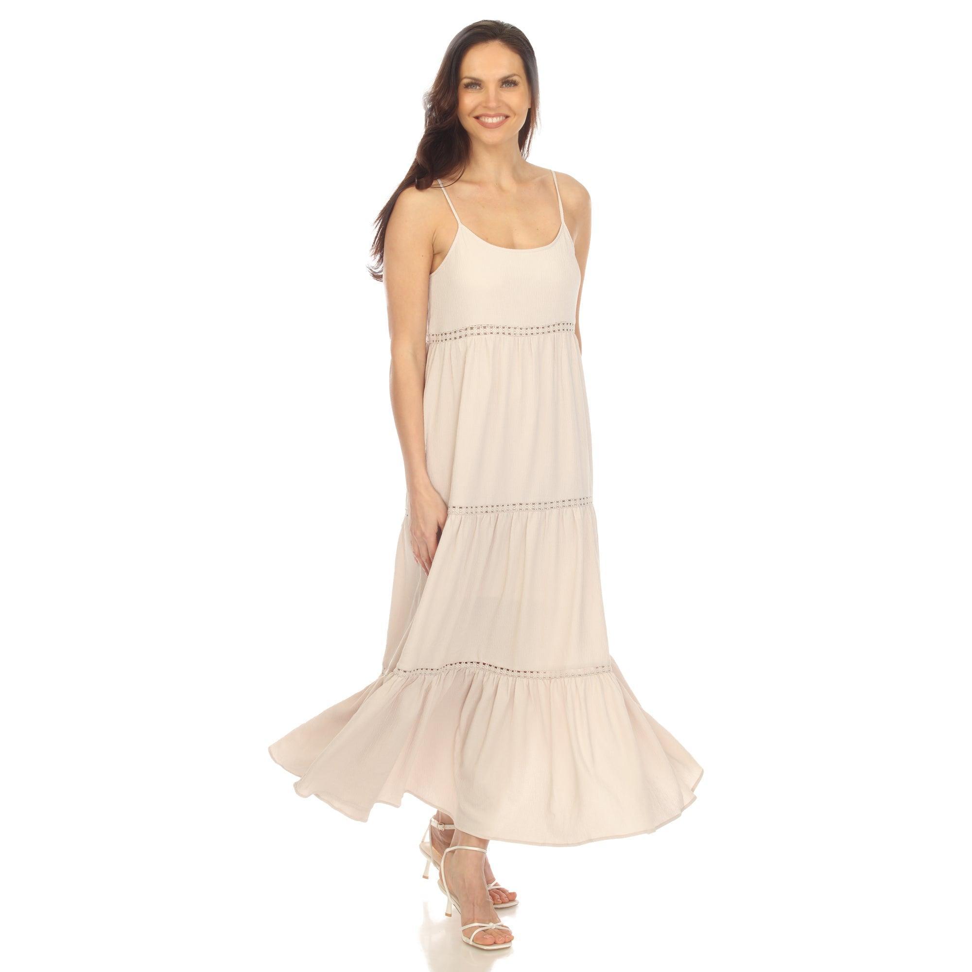 Women's Scoop Neck Tiered Maxi Dress Female Product Image