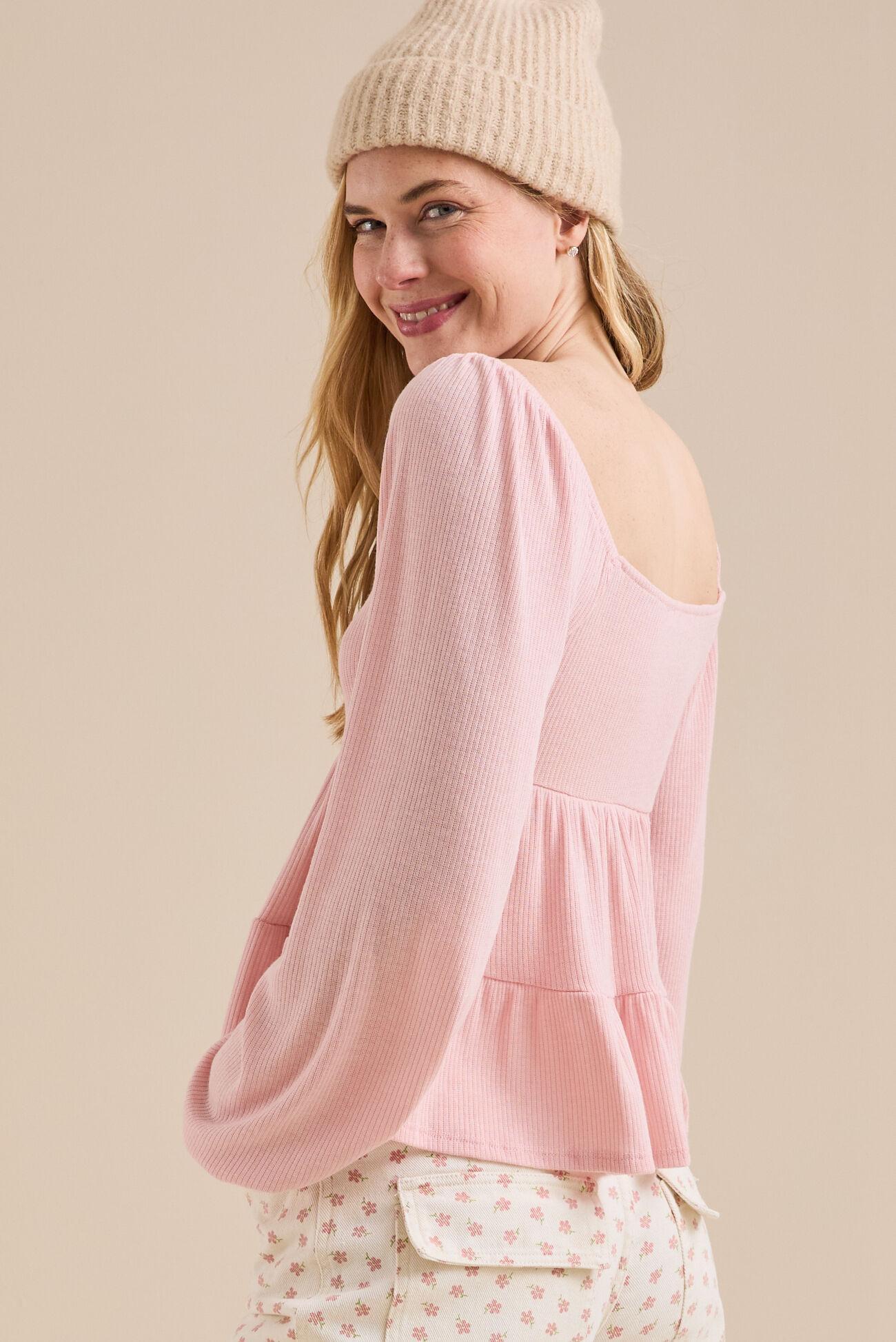 Laine Ribbed Babydoll Top Product Image