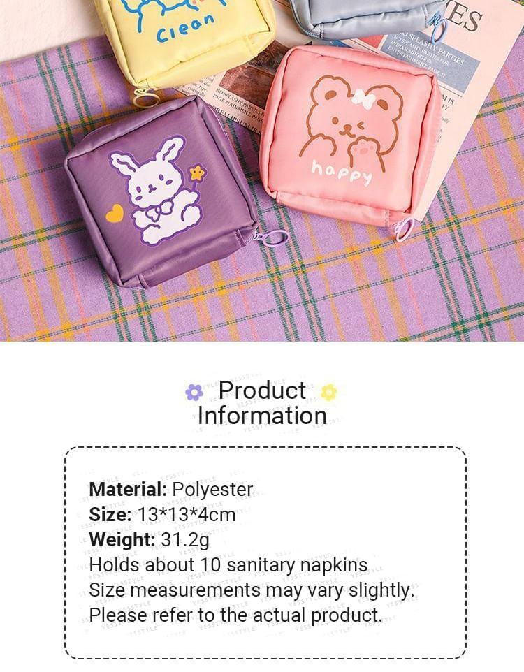 Cartoon Print Sanitary Pouch Product Image