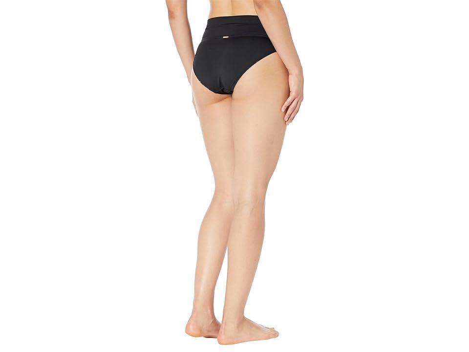 Anne Cole Soft Band Mid-Rise Bottoms (Black) Women's Swimwear Product Image