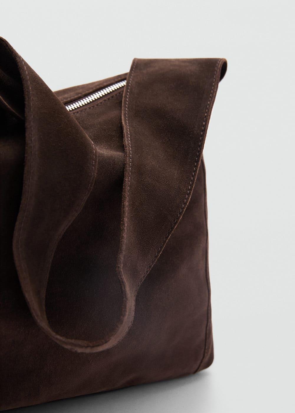 MANGO - Leather shopper bag - One size - Women Product Image