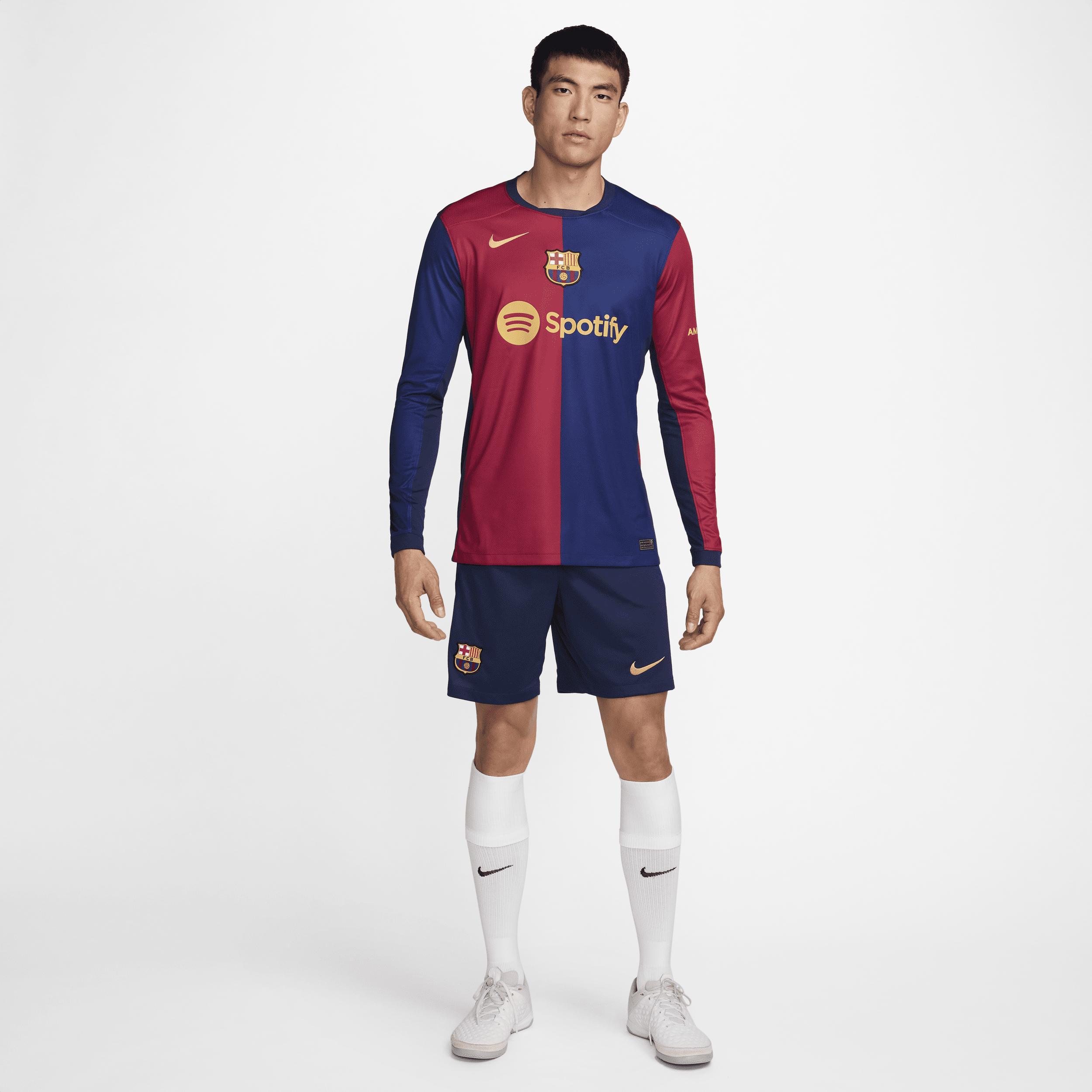 FC Barcelona 2024/25 Stadium Home Nike Men's Dri-FIT Soccer Replica Long-Sleeve Jersey Product Image