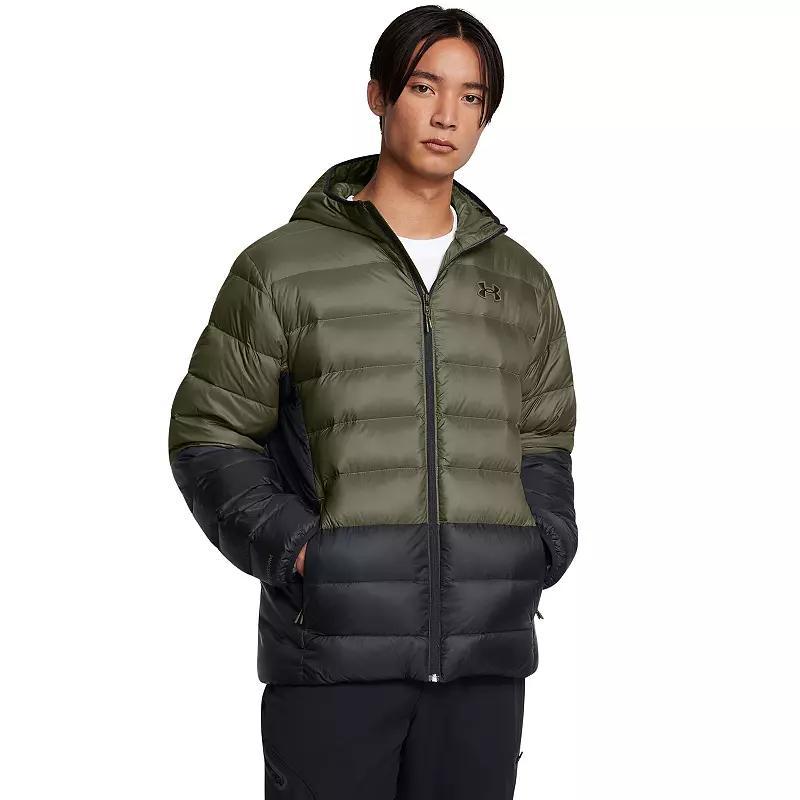 Mens Under Armour Legend Down Hooded Jacket City Green Product Image