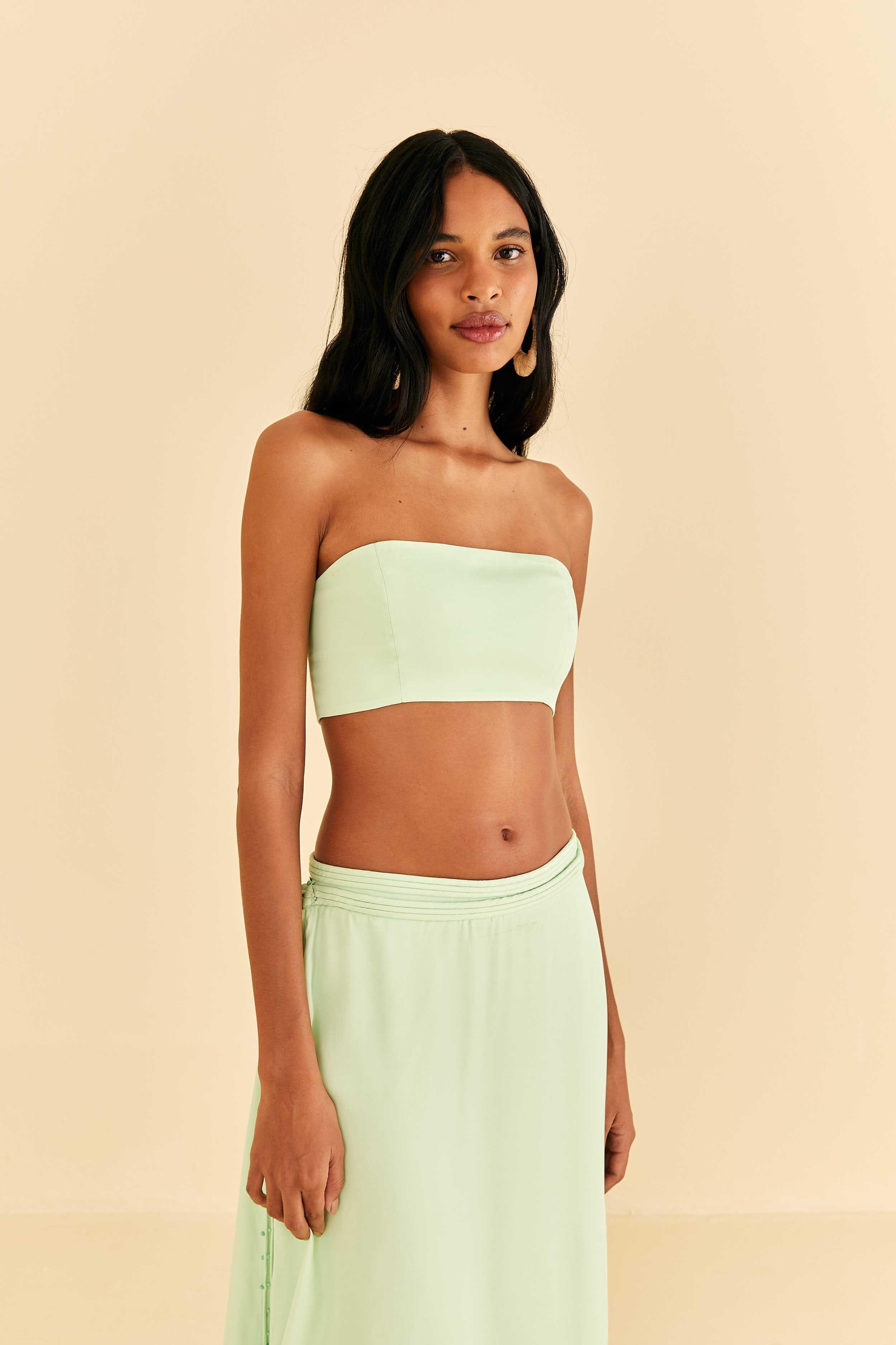 Mint Sleeveless Crop Top, MINT GREEN / XL product image