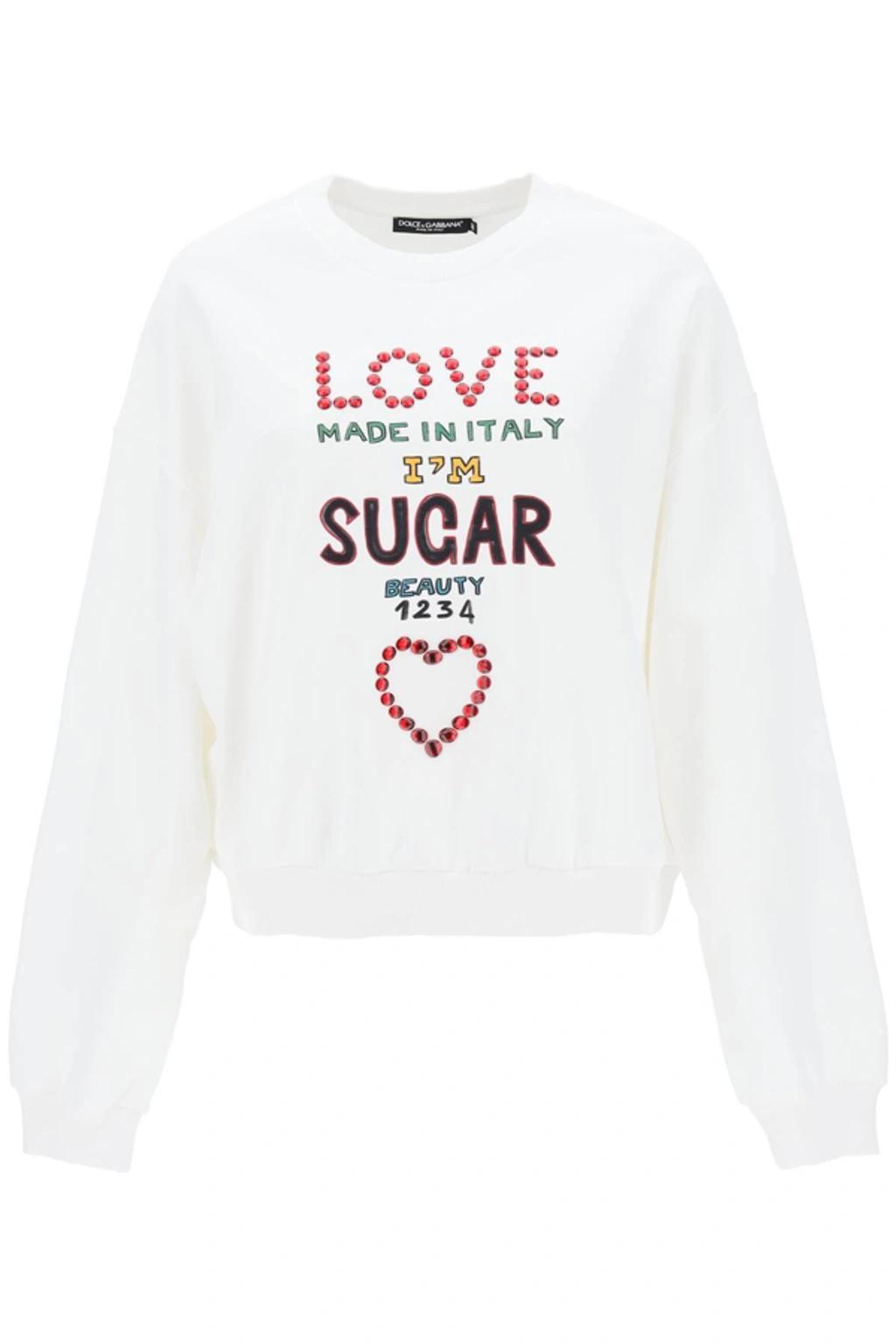 Lettering Print Oversized Sweatshirt In White Product Image