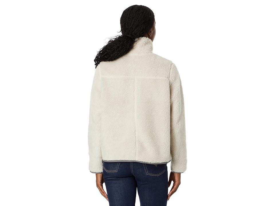 L.L.Bean Plus Size Bean's Sherpa Fleece Jacket (Soapstone) Women's Coat Product Image