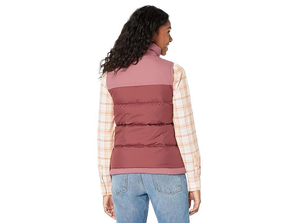 L.L.Bean Petite Mountain Classic Down Vest Color-Block (Burgundy/Light Rosewood) Women's Clothing Product Image