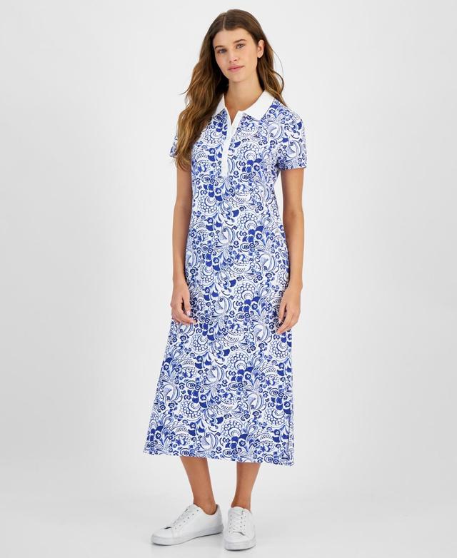 Women's Floral-Print Short-Sleeve Dress Product Image