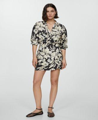 Mango Womens Floral Shirt Dress product image