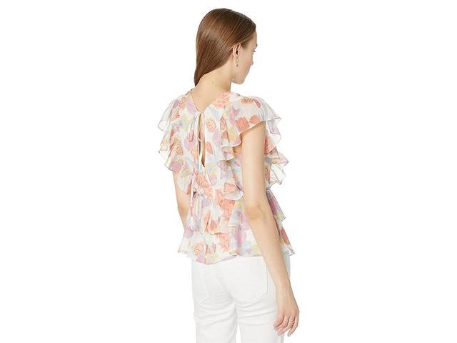 Ted Baker Rowyn Frill Detail Top with Tie Detail (Natural) Women's Clothing Product Image