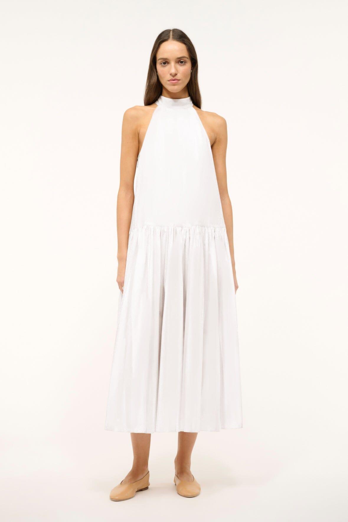 MIDI MARLOWE DRESS | WHITE Product Image