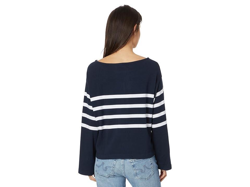 Faherty Sport Jersey Ls Tee (Cape May Stripe) Women's Clothing Product Image