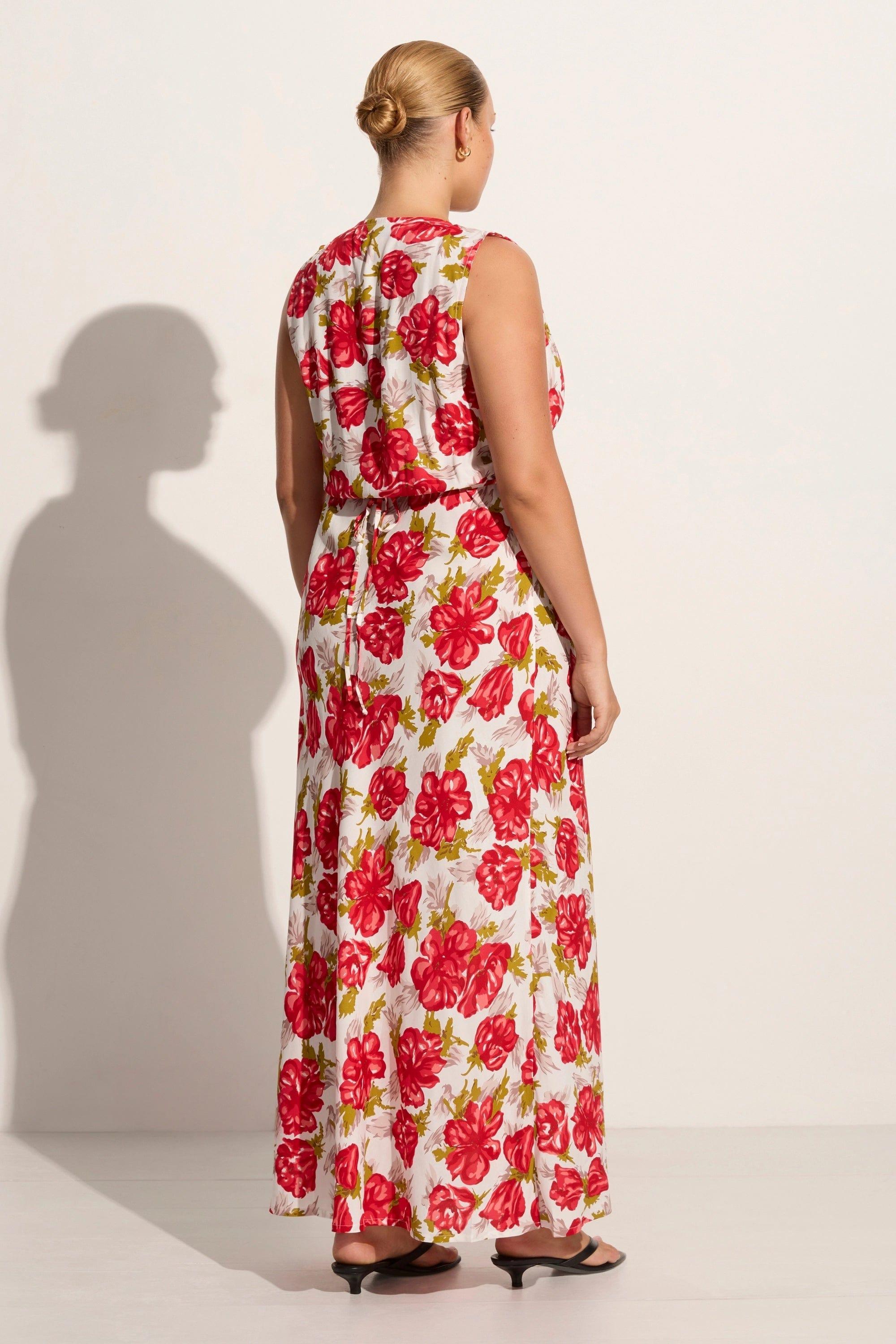 Acacia Maxi Dress Isadora Floral Red - Final Sale Product Image