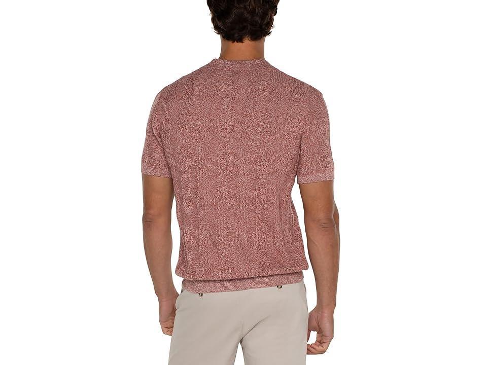 Liverpool Los Angeles Sweater Knit Polo (Nantucket Red Multi) Men's Short Sleeve Knit Product Image