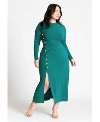 Plus Size Button Detail Midi Dress product image