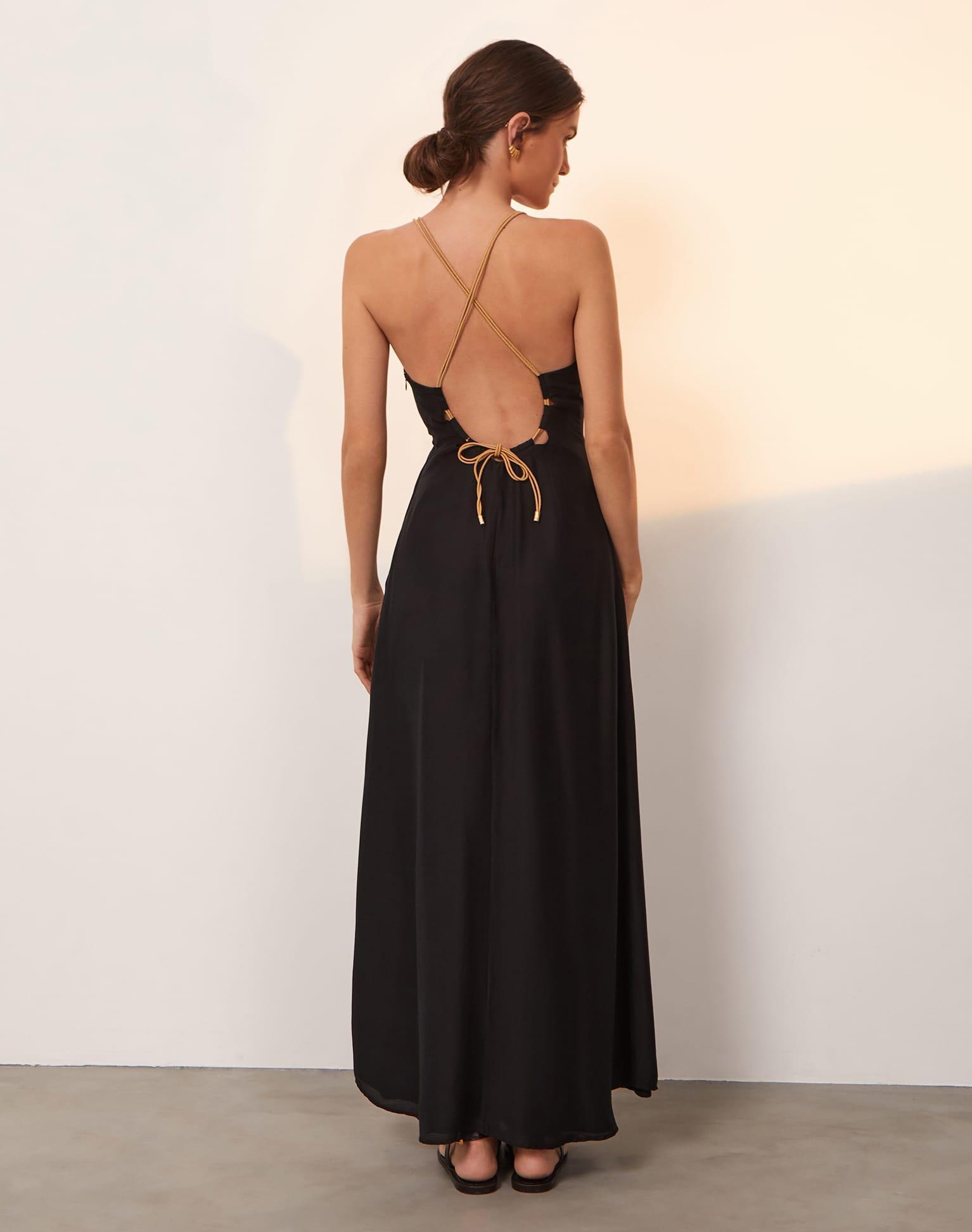 Angie Long Dress - Black Product Image