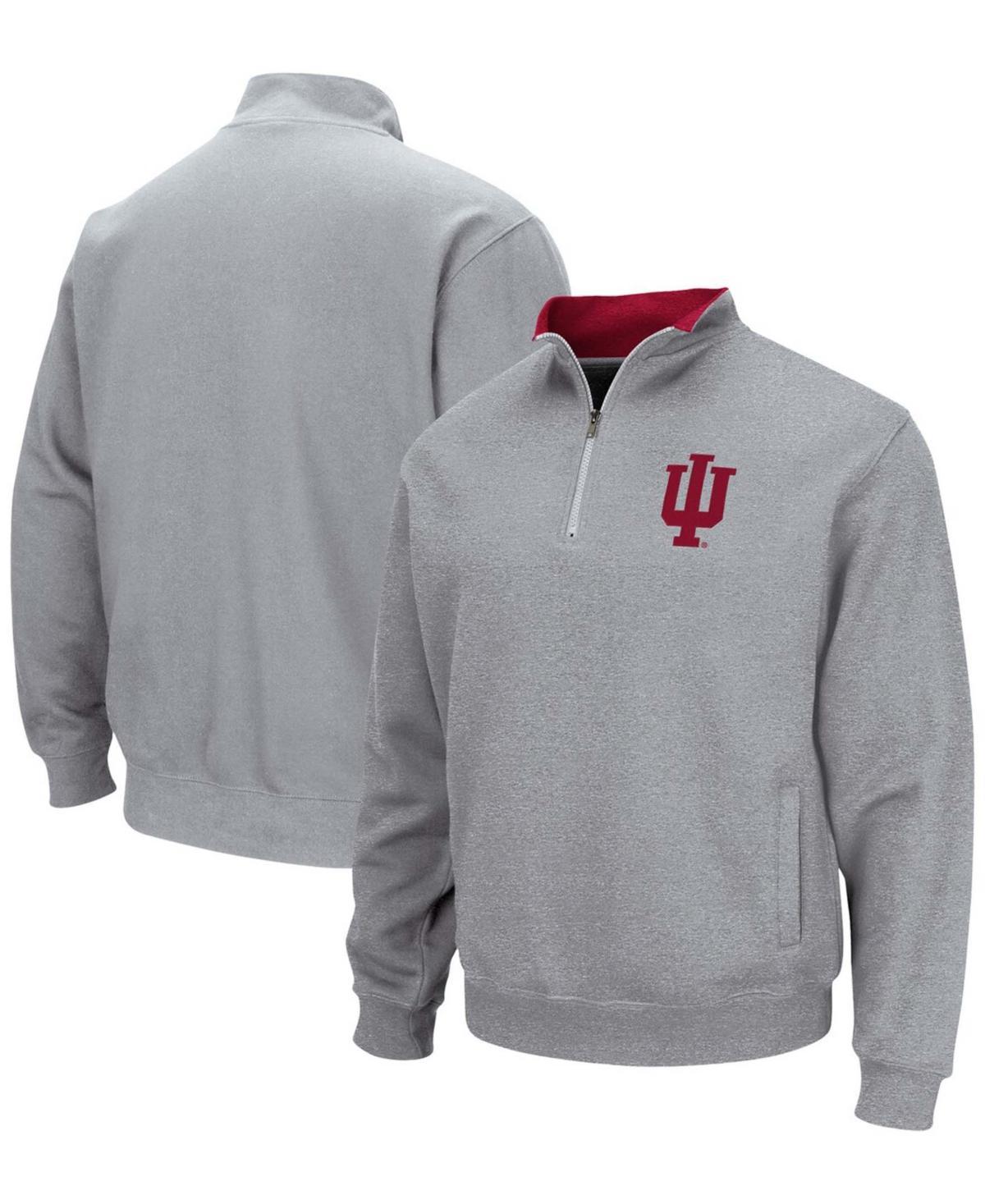 Mens Colosseum Heathered Gray Northwestern Wildcats Tortugas Team Logo Quarter-Zip Jacket Product Image