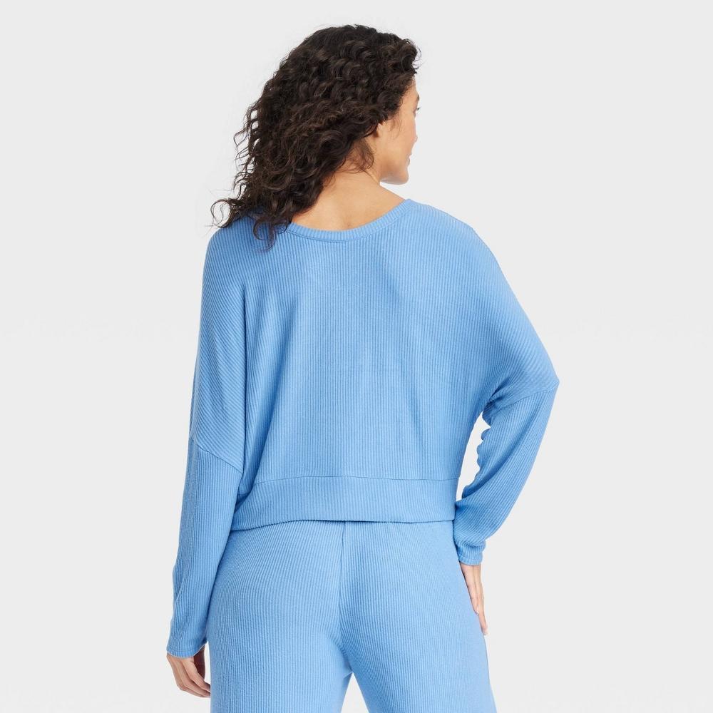 Womens Cozy Ribbed Pullover - Auden Blue XXL Product Image