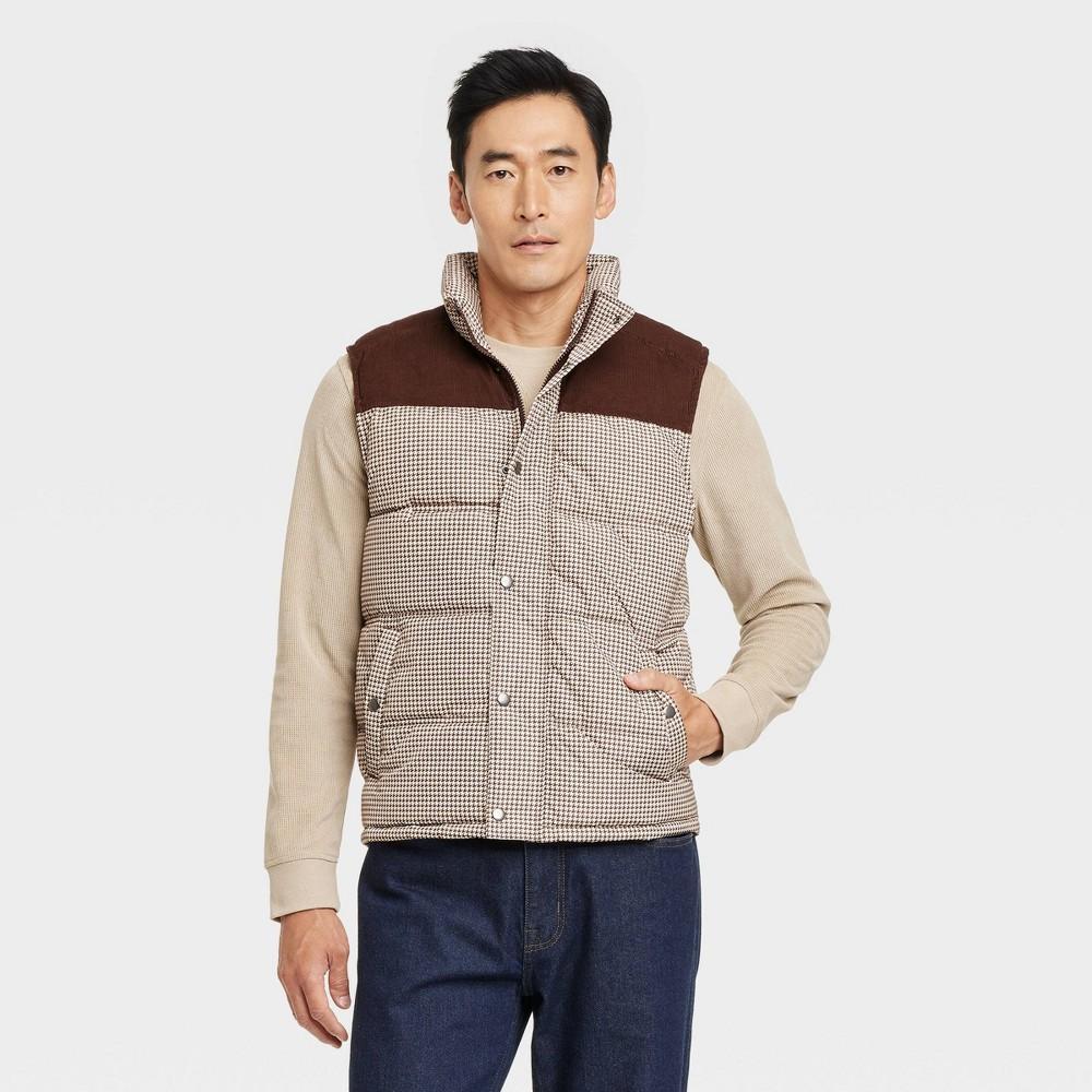 Mens Plaid Midweight Puffer Jacket - Goodfellow & Co XL Product Image