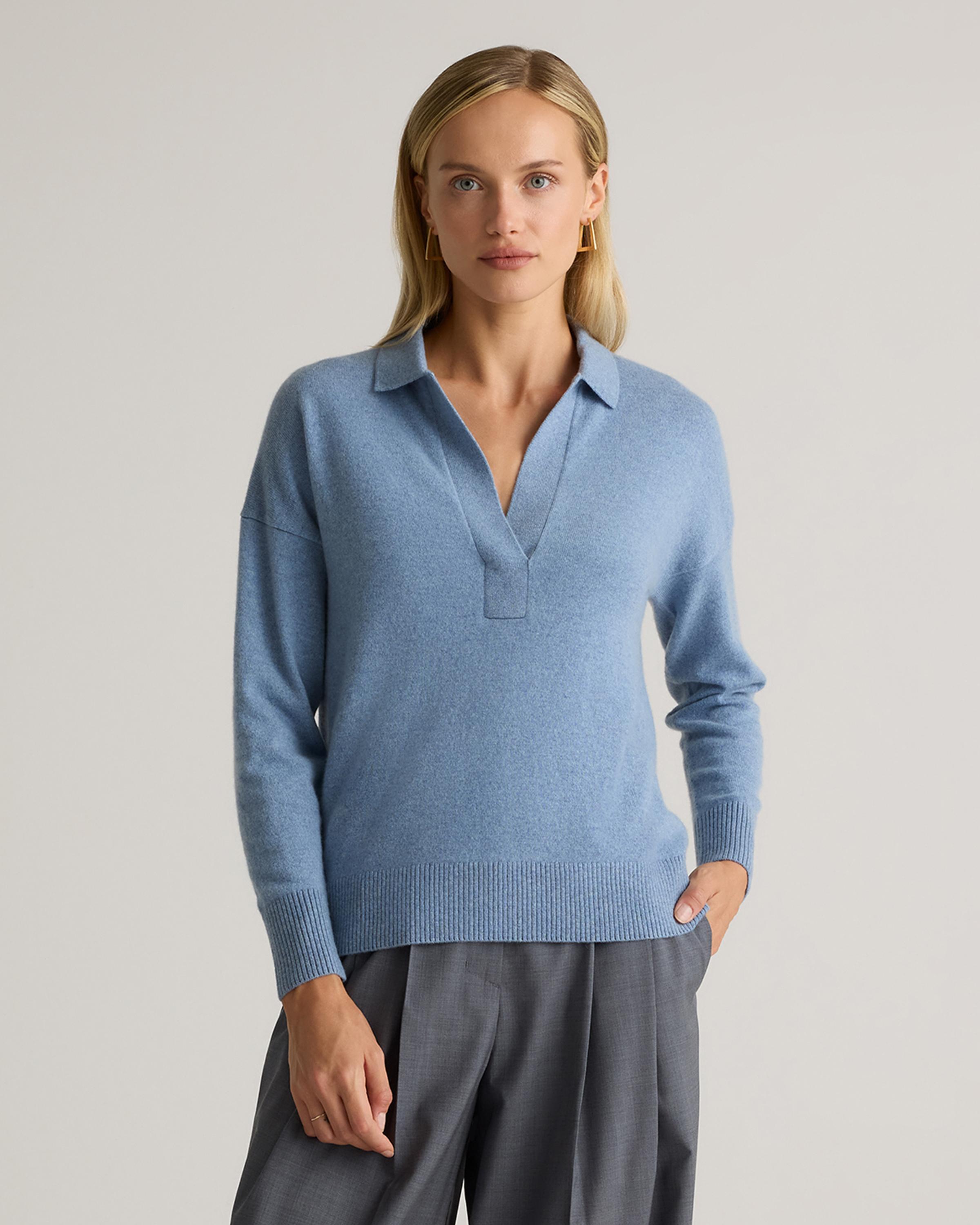 Women's Mongolian Cashmere Polo Sweater product image