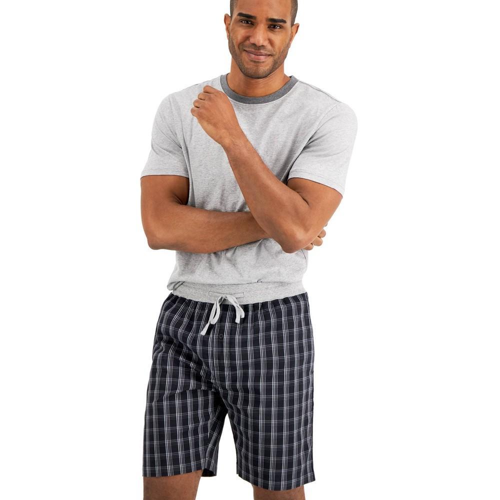 Hanes Premium Mens Shorts and T-Shirt Pajama Set 2pc - Black XXL Product Image