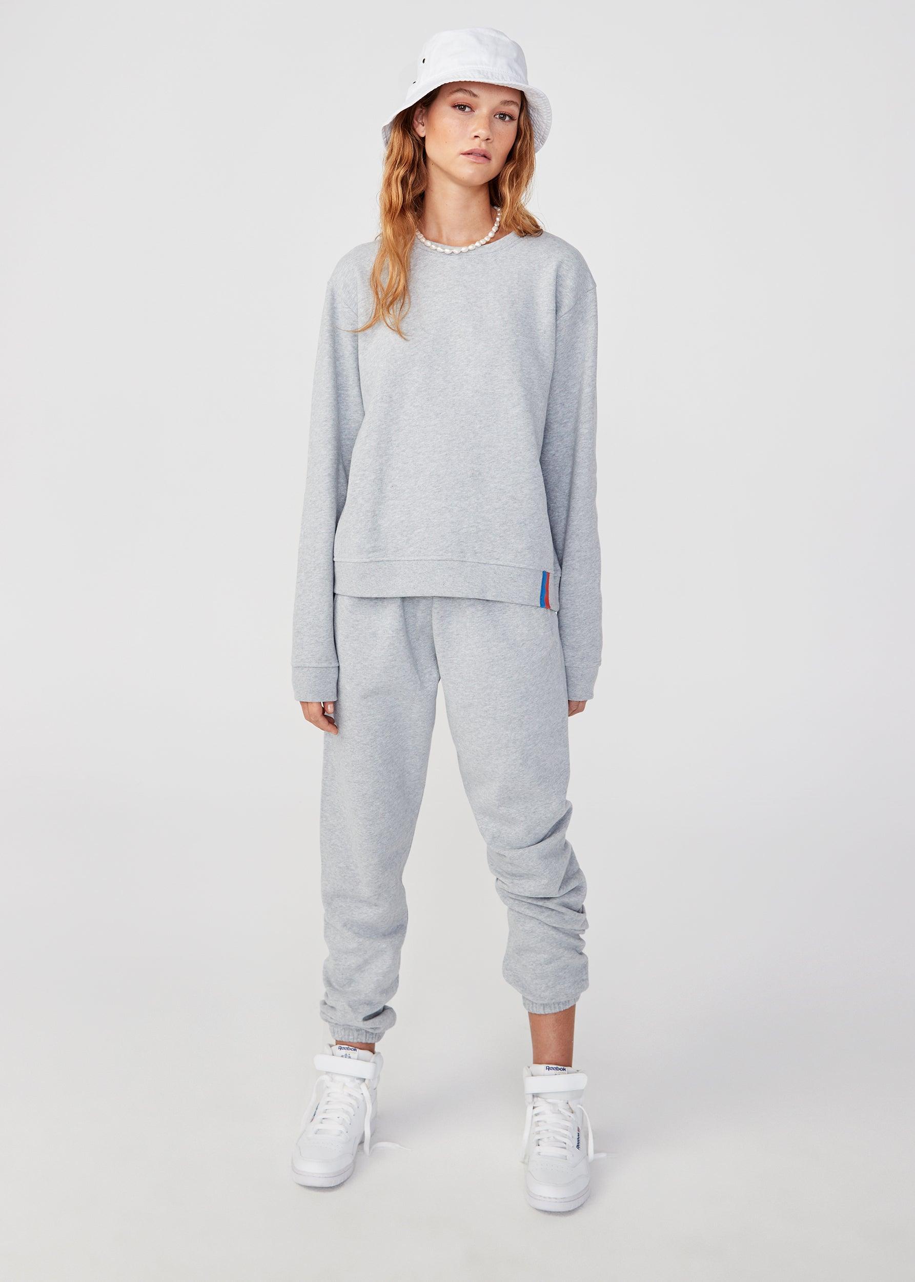 The Women's Organic Sweatpants - Heather Grey Product Image