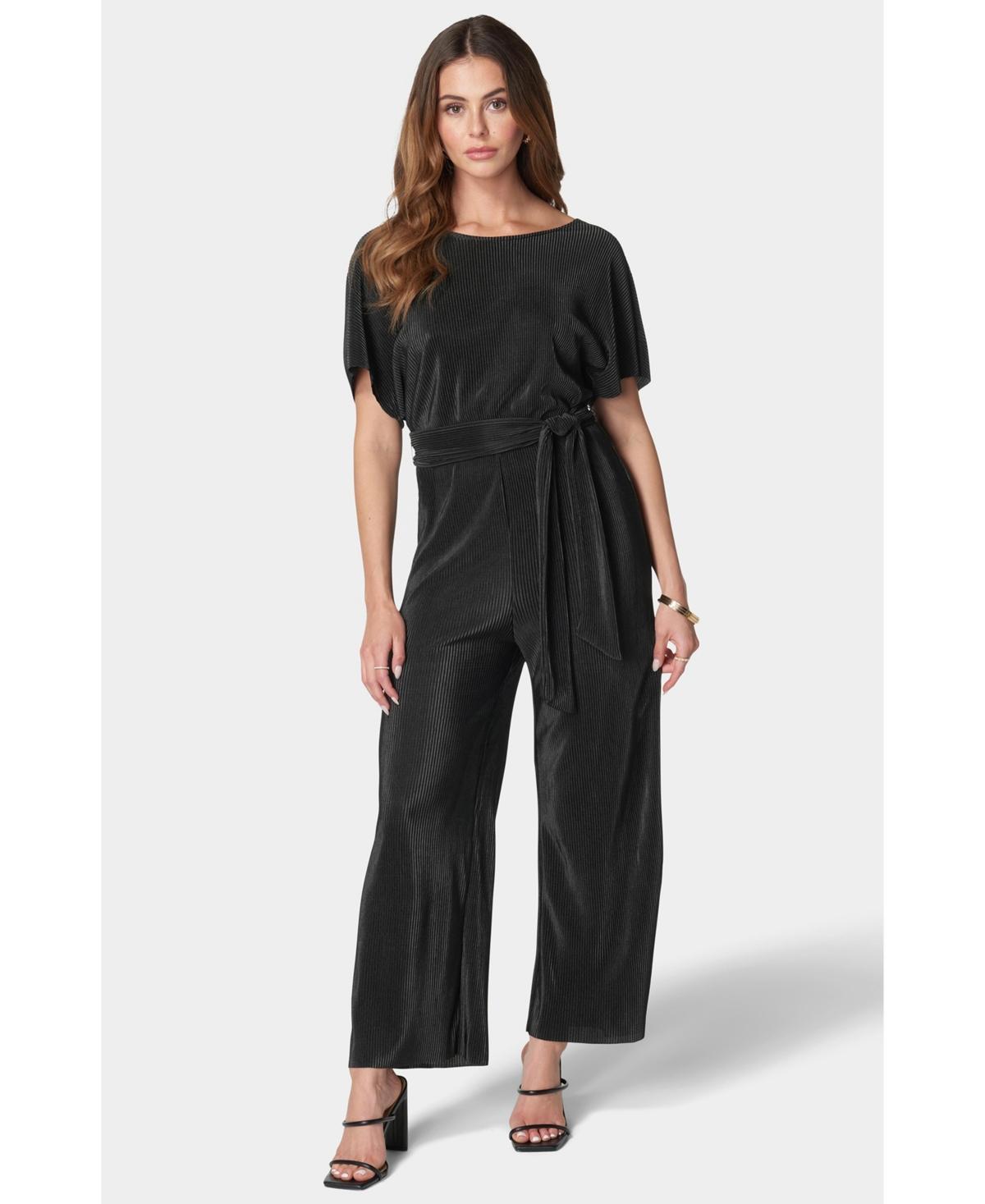 bebe Womens Plisse Culotte Jumpsuit Product Image