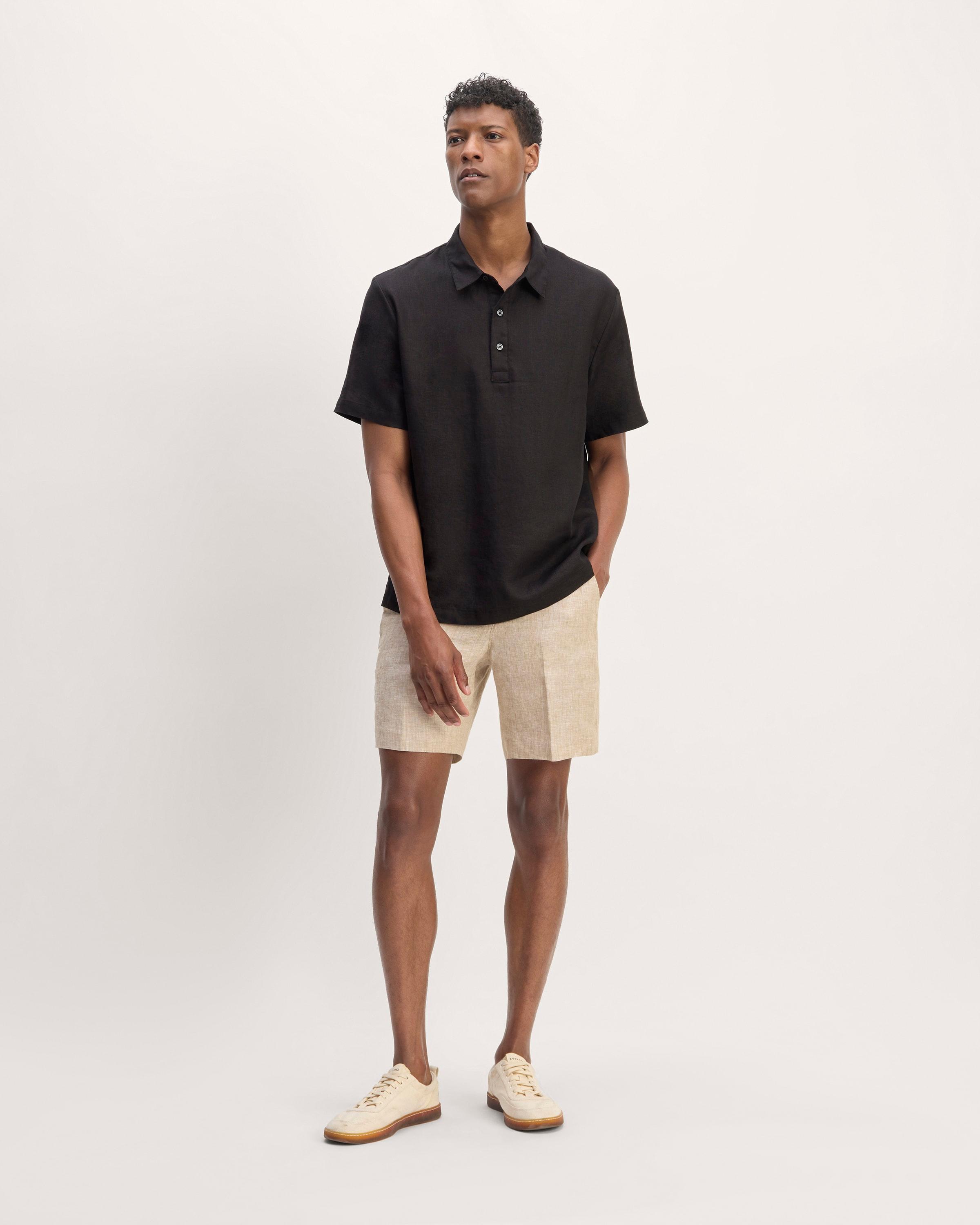 The Linen Short-Sleeve Popover Shirt Product Image