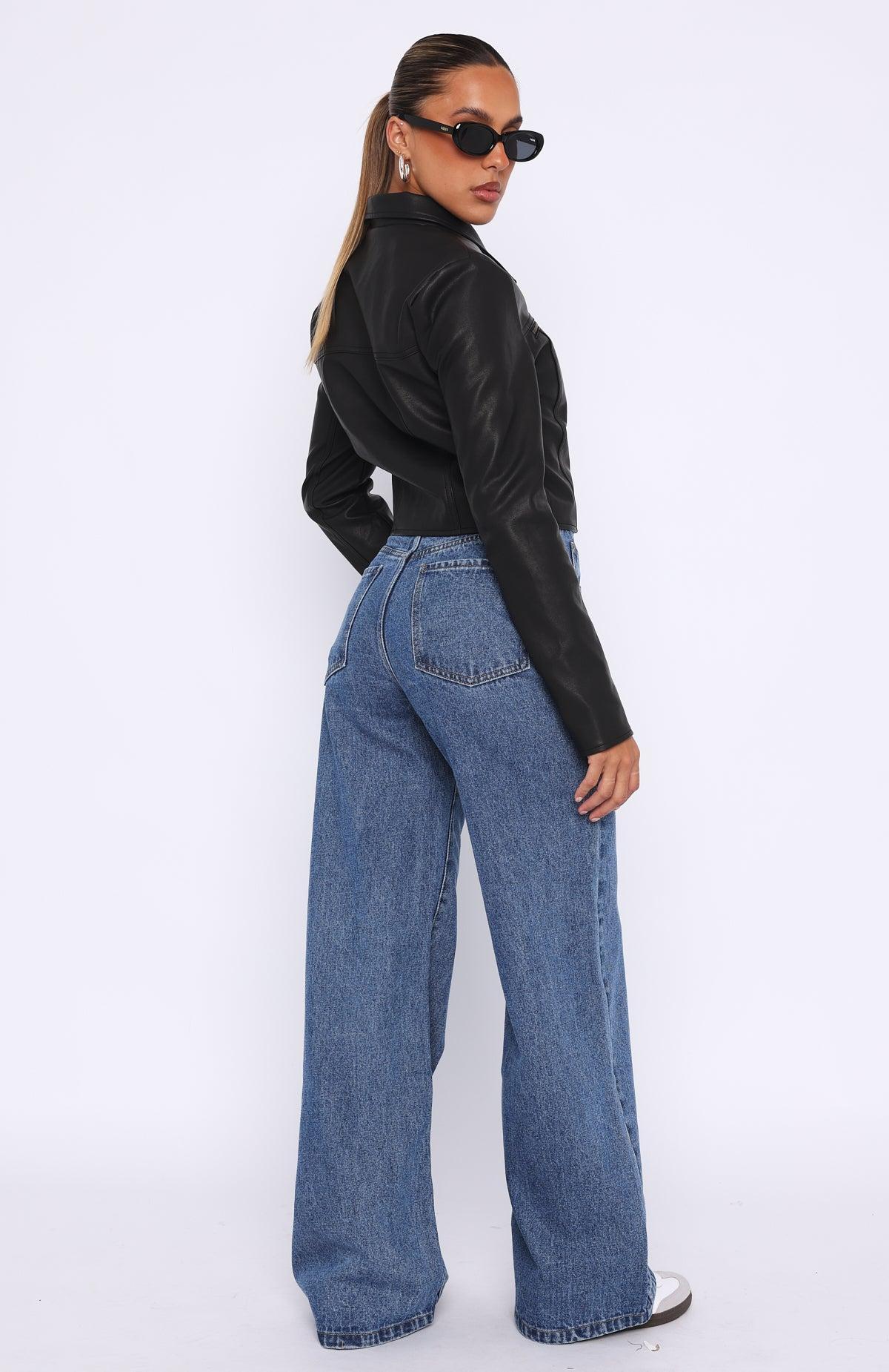 Lola High Rise Wide Leg Jeans True Blue Product Image