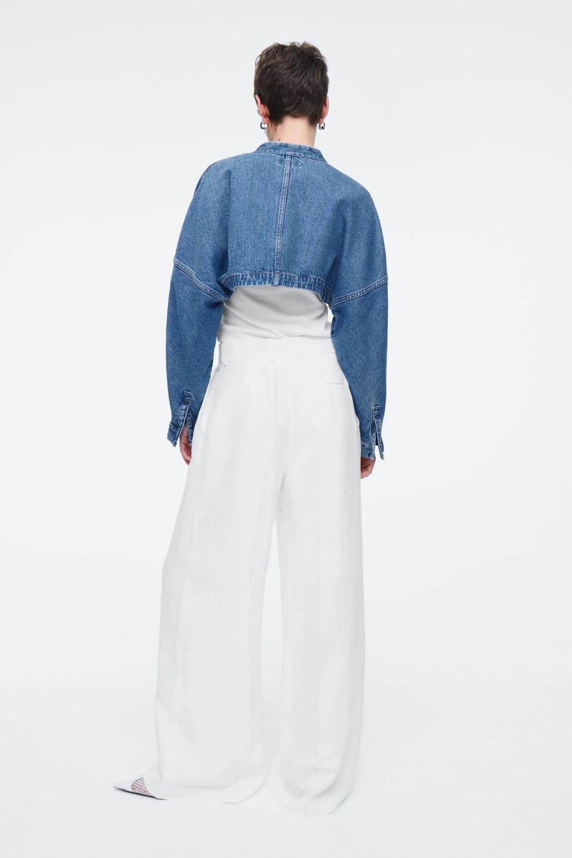 CROPPED HYBRID DENIM JACKET Product Image