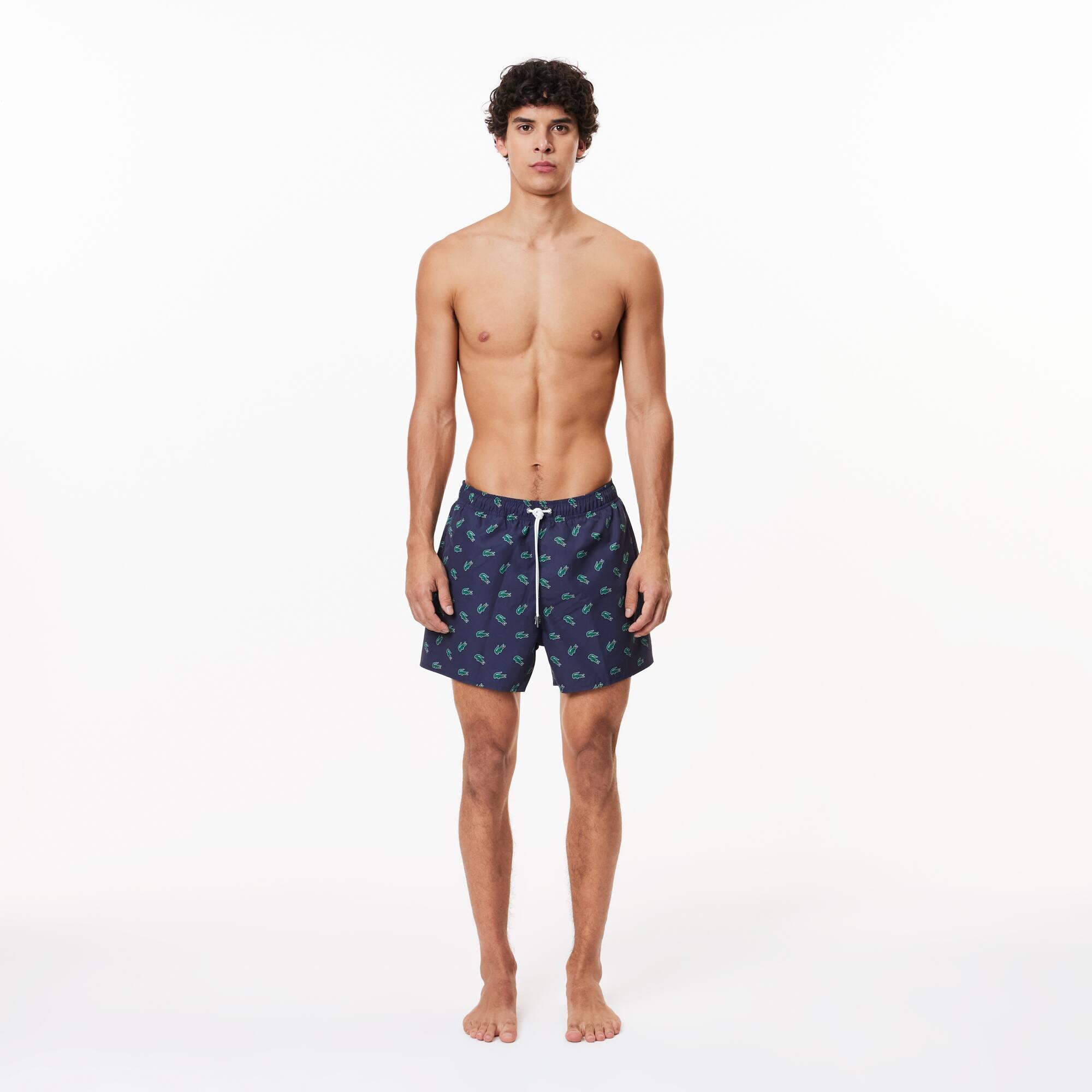 Crocodile Print Swim Trunks Product Image