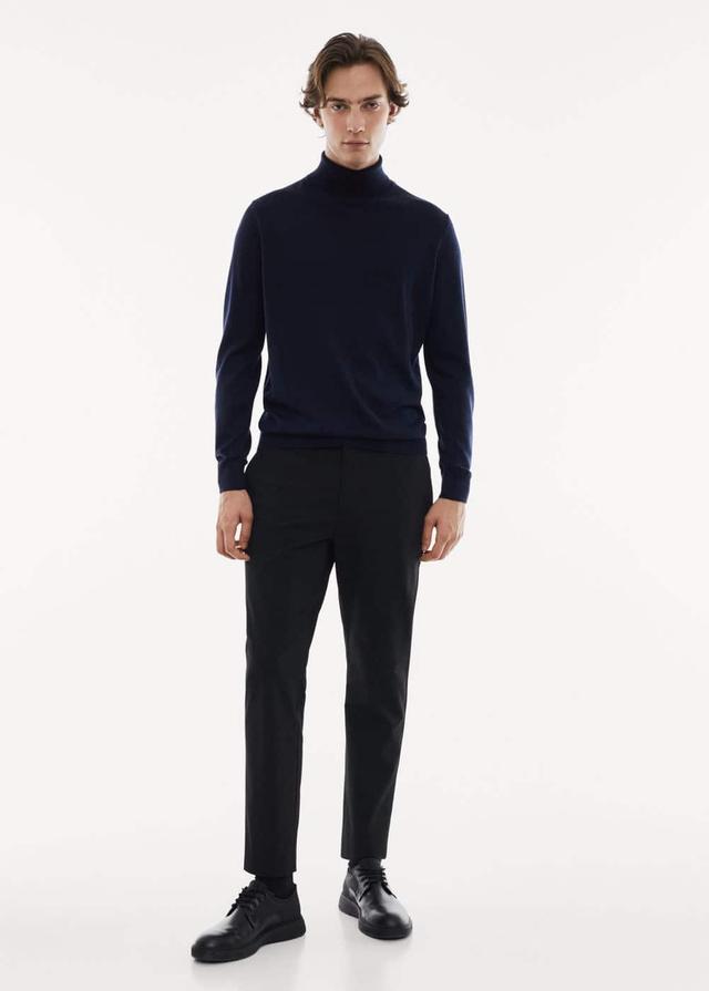 MANGO MAN - 100% merino wool turtleneck sweater navyMen Product Image