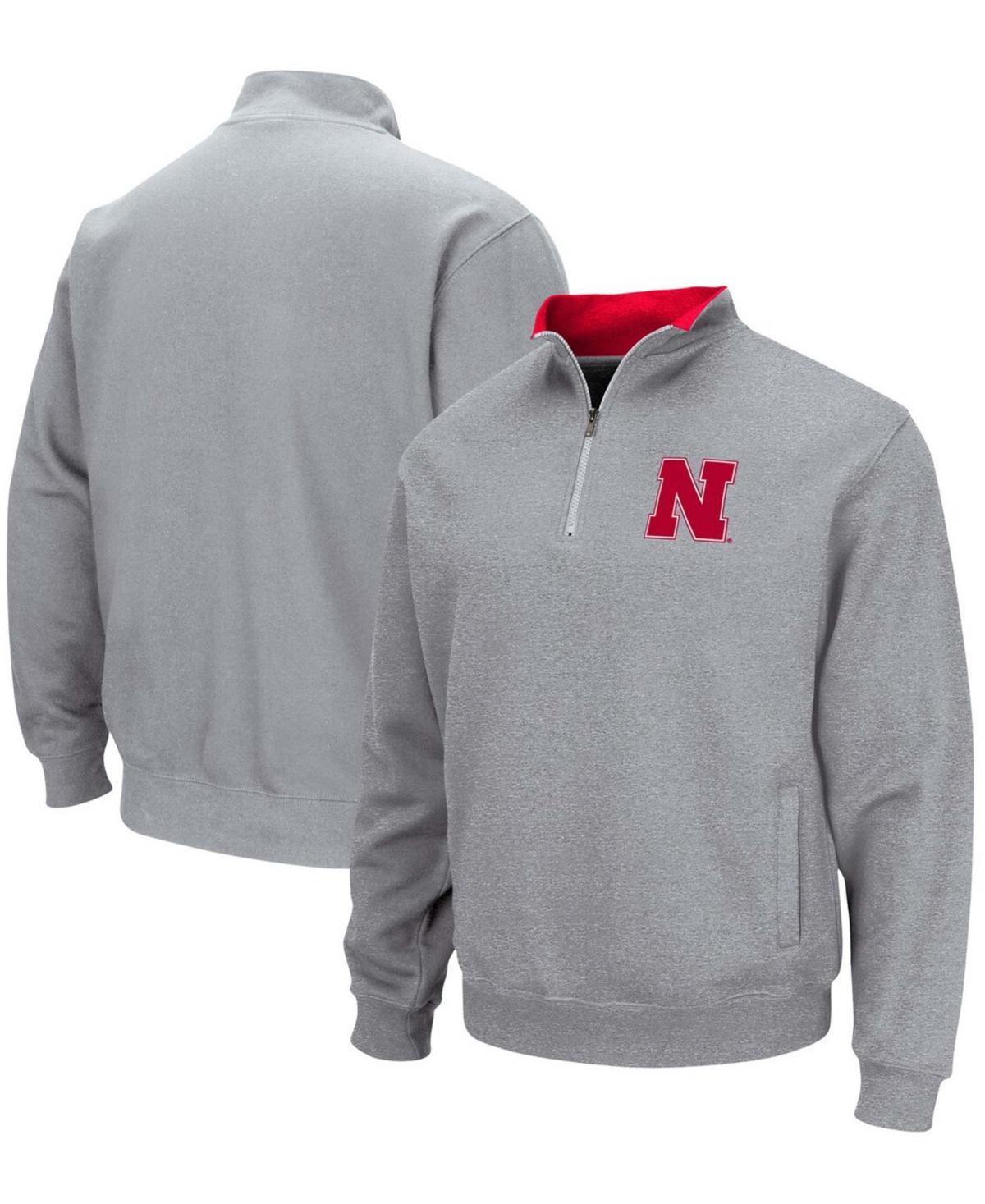 Mens Colosseum Heathered Gray NC State Wolfpack Tortugas Team Logo Quarter-Zip Jacket Product Image