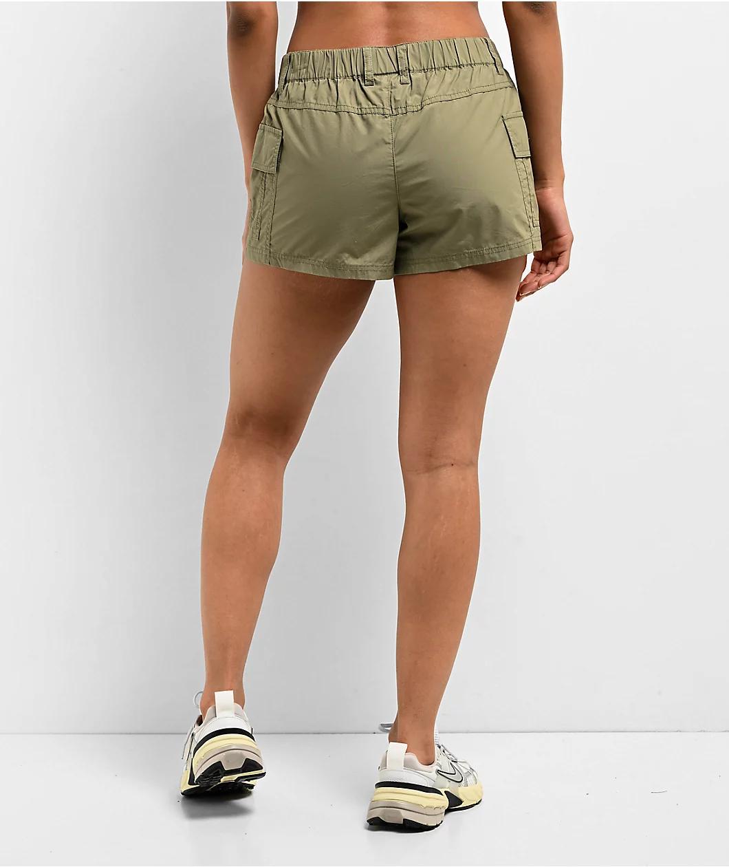 Empyre Evie Olive Green Cargo Shorts Product Image