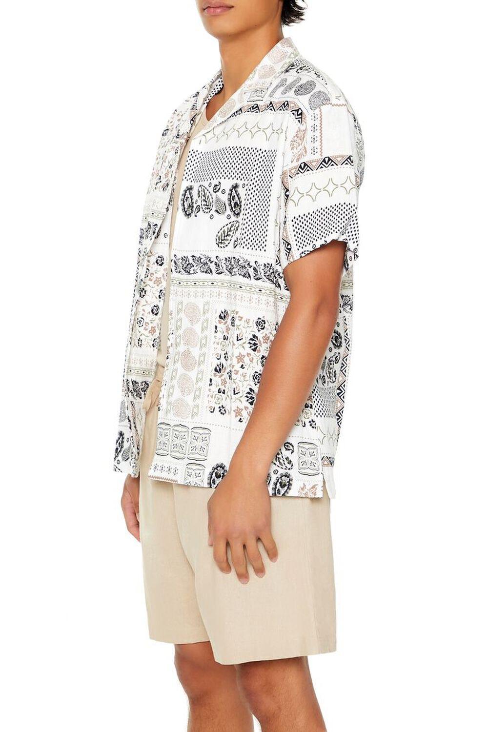 Textured Bandana Print Shirt | Forever 21 Product Image