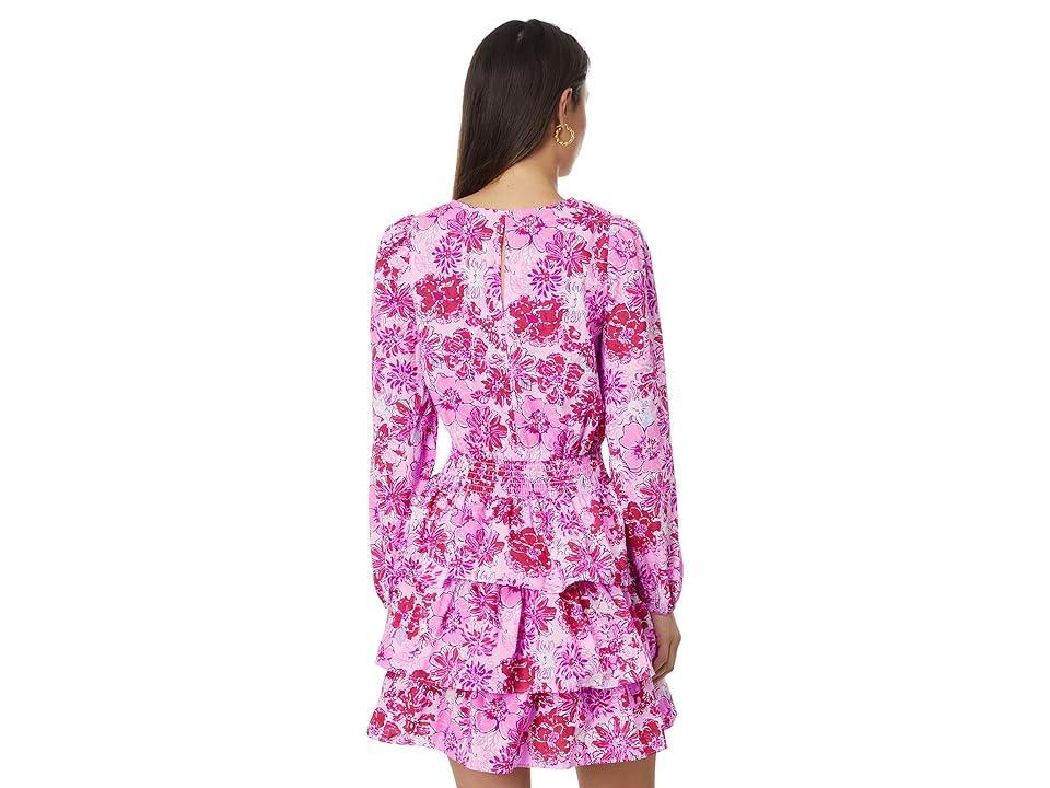 Lilly Pulitzer Khloey Long Sleeve Cotton (Lilac Thistle In The Wild Flowers) Women's Dress Product Image