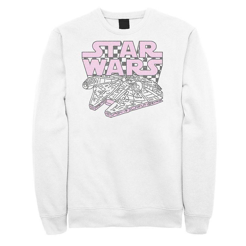 Mens Star Wars Millennium Falcon Checkered Logo Sweatshirt Product Image