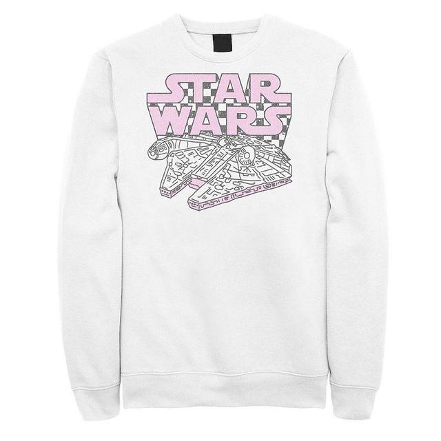 Mens Star Wars Millennium Falcon Checkered Logo Sweatshirt Product Image