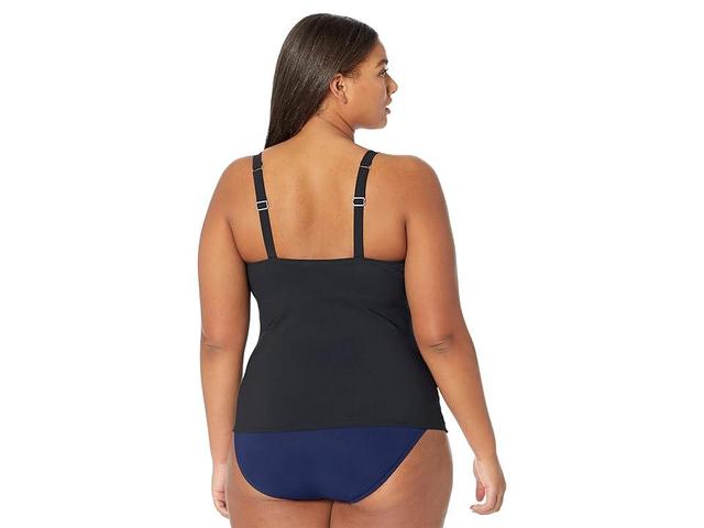 L.L.Bean Slimming Swimwear Tankini Top (Black) Women's Swimwear Product Image