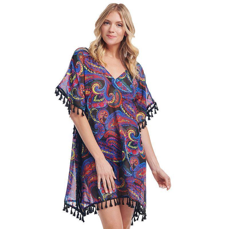 Womens Mazu French Paisley Tassel Kaftan Swim Coverup Product Image