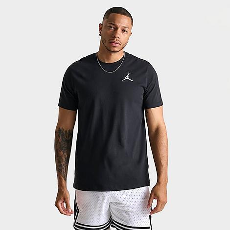 Jordan Mens Jordan Jumpman Embroidered T-Shirt - Mens Black/White Product Image