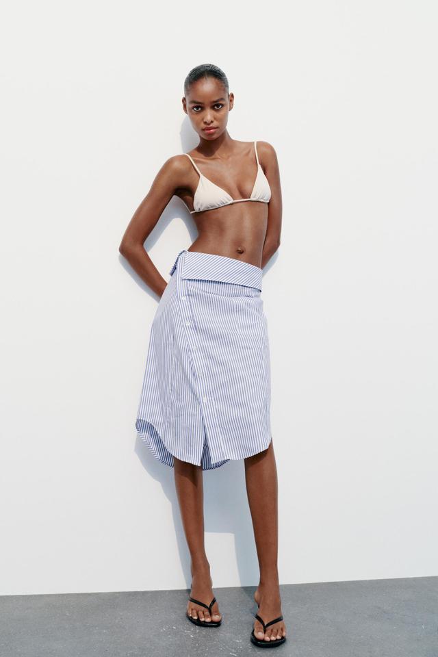 ASYMMETRIC MIDI SKIRT Product Image