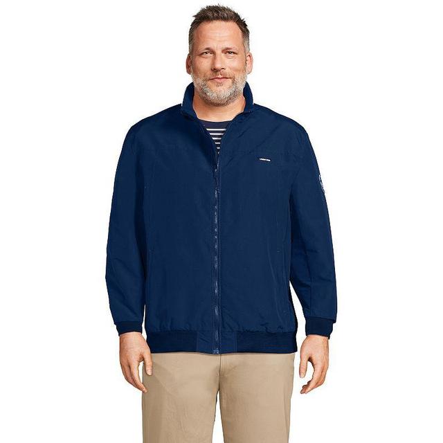 Mens Lands End Classic Squall Bomber Jacket Deep Blue Product Image