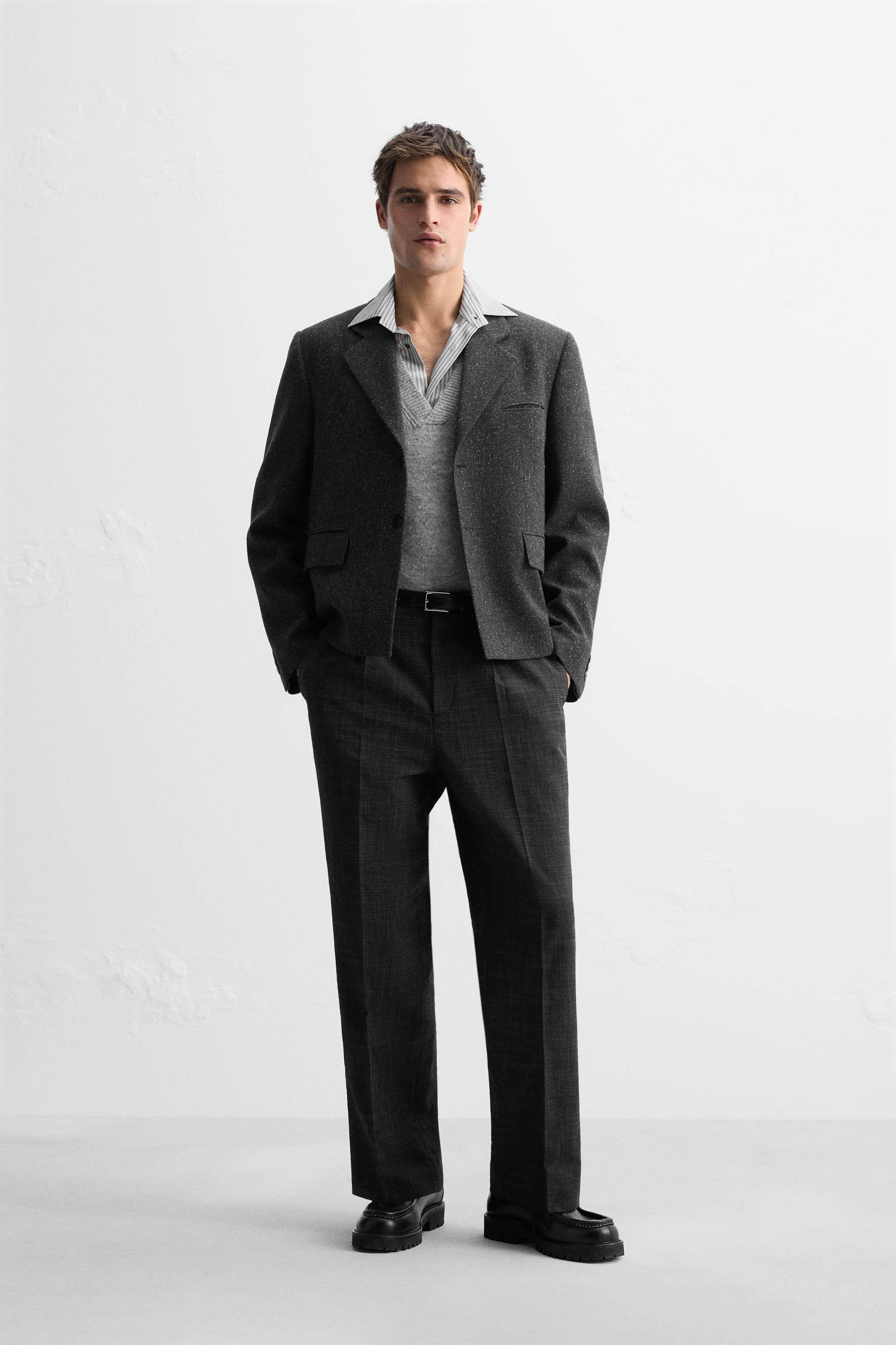 BOUTONNÉ TEXTURED SUIT JACKET Product Image