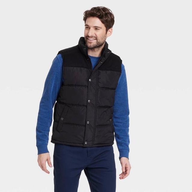 Mens Midweight Puffer Jacket - Goodfellow & Co Black XL Product Image