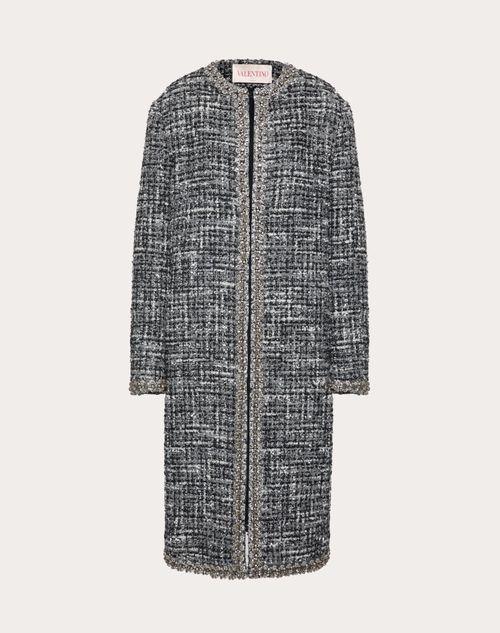 TWEED MELANGE EMBROIDERED COAT Product Image