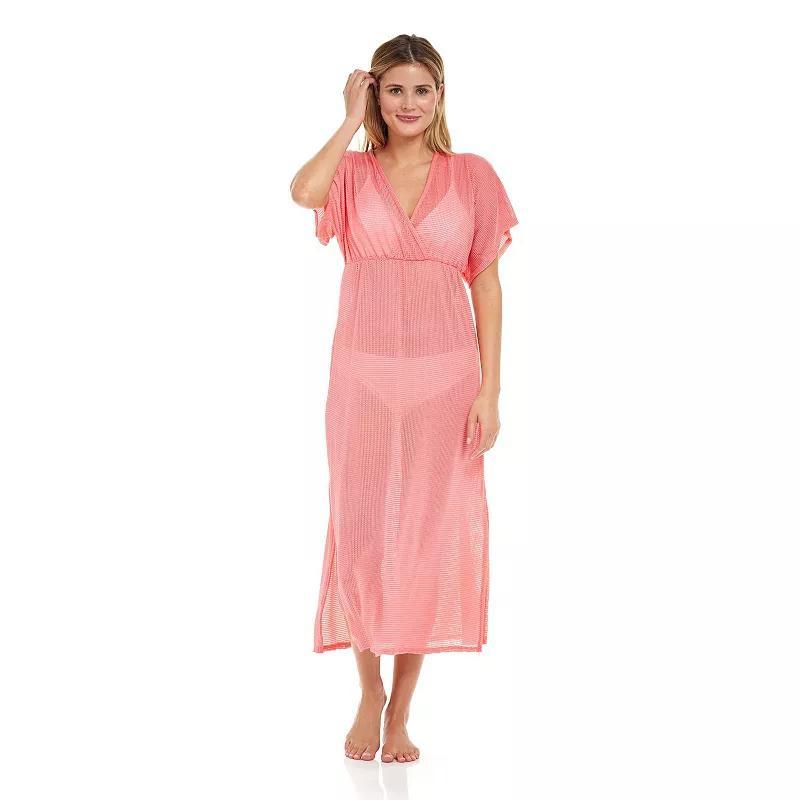 Womens Jordan Taylor Grid Textured Maxi Dress Swim Cover-Up Product Image