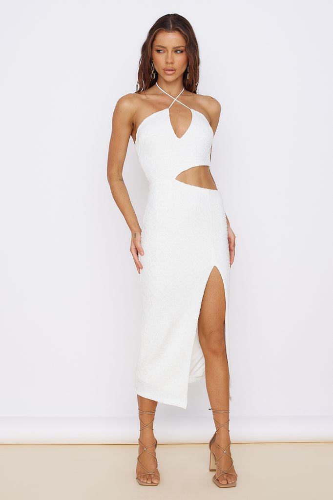 HELLO MOLLY Prettiest Moments Midi Dress White Product Image